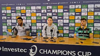 Northampton Saints Courtney Lawes George Furbank and Phil Dowson on their defeat to Leinster [upl. by Kalmick761]