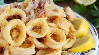 COME FARE LA FRITTURA DI CALAMARI PERFETTANA CASA [upl. by Lynette946]