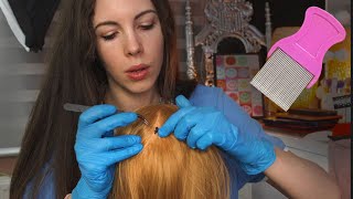 ASMR School Nurse Lice Check On 4 Students amp 1 Is INFESTED [upl. by Fabiano]