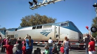 Amtrak Train Separates Strawberry Parade In Half [upl. by Llenaj]