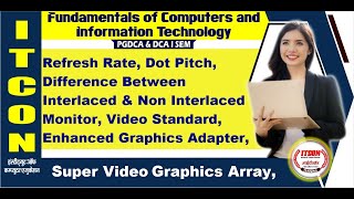 RefreshRateDotPitchDifferenceBetweenInterlacedampNonInterlacedMonitorUnit2Part5 [upl. by Donahue]