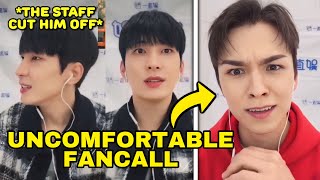 Staff cuts off SEVENTEEN’s Wonwoo when he mentions Jun amp Vernon’s “uncomfortable” fancall kpop [upl. by Nniuq389]