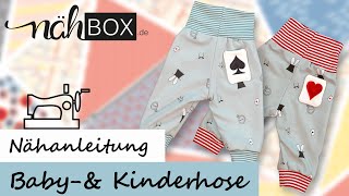 Babyamp Kleinkindhose ganz einfach selbst nähen  Kostenlose Nähvideoanleitung von Nähboxde [upl. by Talbot]