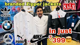 100 original 🤯😱 zipper jackets in just ₹399🔥🔥  Branded clothes in mumbai  puma bmw nike [upl. by Yasibit]