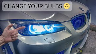 BMW Headlight Bulb Replacement DIY TUTORIAL  E92E90335i328imore [upl. by Zuckerman]