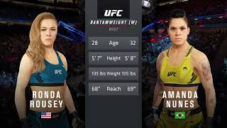 RONDA ROUSEY vs AMANDA NUNES  1 [upl. by Carmon]