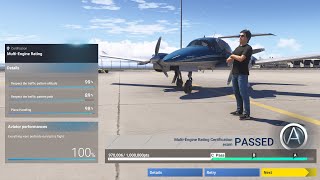 How to pass Multi Engine Rating MER with A Grade  Flight Simulator 2024 [upl. by Nyltyak]