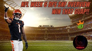 Week 6  SNF  Bengals vs Giants  Showdown  NFL  DFS  Draftkings  Advice  Strategy  Lineup [upl. by Nnylirak737]