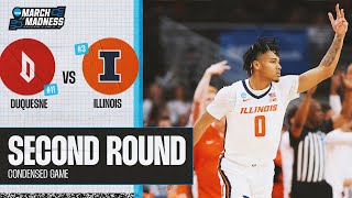 Illinois vs Duquesne  Second Round NCAA Tournament extended Highlights [upl. by Olotrab911]