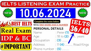 IELTS LISTENING PRACTICE TEST 2024 WITH ANSWERS  10062024 [upl. by Sanders]