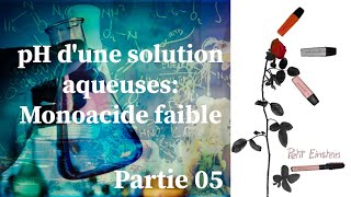 pH dune solution aqueuses  Partie05 • Monoacide faible [upl. by Glavin]