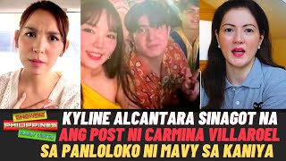 Kyline Alcantara SUMAGOT NA kay Carmina sa Panloloko Sa Kaniya ni Mavy Legaspi [upl. by Kwapong]