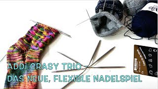 Die Stricknadel  Neuheit addiCraSyTrio das flexible Nadelspiel [upl. by Lesab]