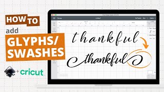 How to add GlyphsSwashesFlourishes in Cricut Design Space and Inkscape  2 tutorials in 1 [upl. by Attegroeg]