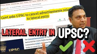 Right or Wrong Decision Lateral Entry Controversy of UPSC  KV Subramanian gives his verdict [upl. by Nanny169]