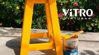 Tutorial para pintar madera nueva con esmalte  VITRO Pinturas [upl. by Danae]