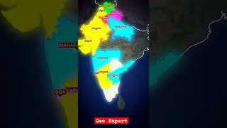 Top Most Information of Indian States geoexpert geographyfacts indigeographytrivia map geoquiz [upl. by Adiela65]