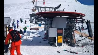 Hiihtohissi sekoaa  Ski lift goes crazy  GEORGIA [upl. by Nnairrehs]