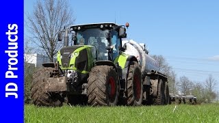 Claas Axion 830M VerhoefBouwland bemestenSlurry injectionGülleeinarbeitungNijkerk2016 [upl. by Cyndia]