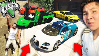 ROBANDO AUTOS DE YOUTUBERS DE LUJO EN GTA 5 FERNANFLOO HUEVA EMASTERSENSEI MODS [upl. by Alhan]