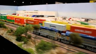 DampH Train Running on the Corpus Christi Modular Layout at the Temple Train Show 2012 [upl. by Seigel]