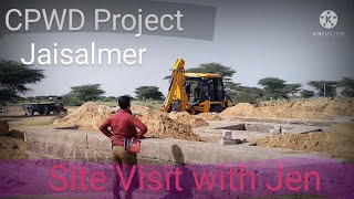 CPWD Site visit with Junior Engineer  ramdevra  jaisalmer  Rajasthan [upl. by Enitram]