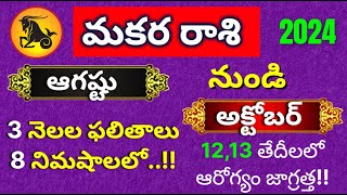 Makara rasi phalalu AugustSeptember 2024Capricorn Monthly HoroscopeMakara rashi Phalithalu Today [upl. by Osei]