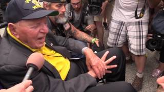 WWII vet talks with protester on Public Square [upl. by Lash212]