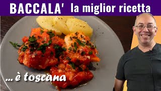 Baccalà alla livornese la miglior ricetta per il baccalà in umido [upl. by Phonsa]