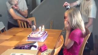 Birthday surprise 2012  Justin Bieber Tickets [upl. by Akenom2]