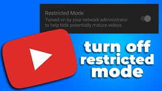 YouTube Restricted Mode Turned On By Network Administrator 2024 PROBLEM SOLVED [upl. by Lalaj746]