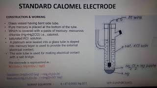 Standard Calomel ElectrodeElectrochemistry By Dr Sunita Pal [upl. by Asseralc]