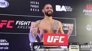 UFC Argentina WeighIns Santiago Ponzinibbio Neil Magny Make Weight  MMA Fighting [upl. by Aicad]