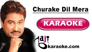 Churake Dil Mera  Video Karaoke Lyrics  Kumar Sanu Alka Yagnik Bajikaraoke [upl. by Eidorb]