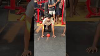 Push up competition in gym 😰😂🔥 Wait till end shorts funwithsiblings [upl. by Olegnaid]