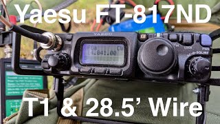 943 Miles Per Watt with the Yaesu FT817ND Elecraft T1 and 285 feet of speaker wire [upl. by Ibob337]