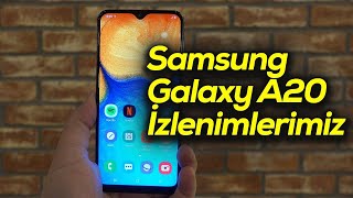 Samsung Galaxy A20 izlenimlerimiz  Fiyatına göre rekabetçi mi [upl. by Lednar]