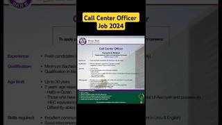 Call Center Officer Job  meezan bank jobs 2024 shorts job jobs [upl. by Des]