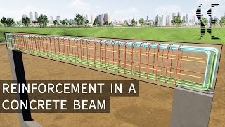 Typical Reinforcement in a Concrete Beam [upl. by Sikras574]