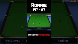 Ronnie OSullivan  Snooker Maximum Breaks 147 07 snooker billiards snookermoments [upl. by Ekard]