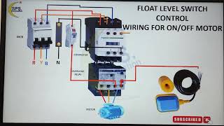 FLOAT TYPE LEVEL SWITCH CONTROL WIRING FOR ONOFF MOTOR SUBMERSIBLE PUMPwiring pumps  levels [upl. by Mylander]