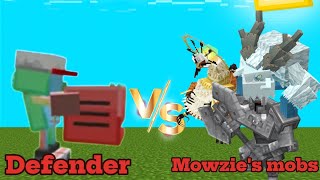 Defender vs mowzies mobsJAVA MOB BATTLE [upl. by Inaflahk]