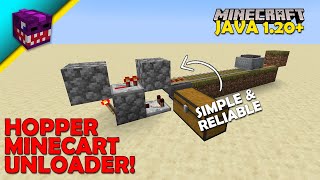 Minecraft MINECART UNLOADER  Tutorial  JAVA 120 [upl. by Nizam]