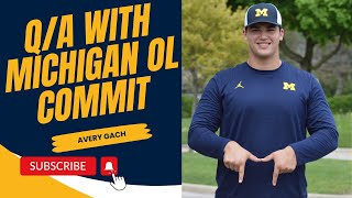 EXCLUSIVE QampA with fourstar Michigan OL commit Avery Gach  GoBlue [upl. by Tisdale]