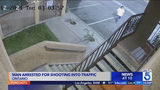 SoCal man arrested for shooting into traffic [upl. by Aihpos]