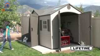 Lifetime 15x8 Plastic Shed cw Dual Entry 60079 [upl. by Nwonknu]