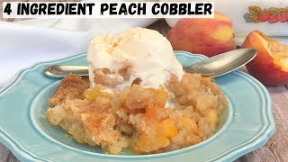 5Minute Peach Cobbler Recipe  So Easy [upl. by Mira509]