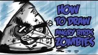 How to draw ANGRY BIRDS ZOMBIES 2 [upl. by Ahsenev]