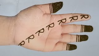 R Alphabet Easy Mehandi Design Trick Karwachauth Diwali Special Simple Arabic Mehndi Design [upl. by Orfinger]