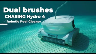 Dual brushes for thorough cleaning  CHASING Hydro 4 robotic pool cleaner [upl. by Ardnalahs326]